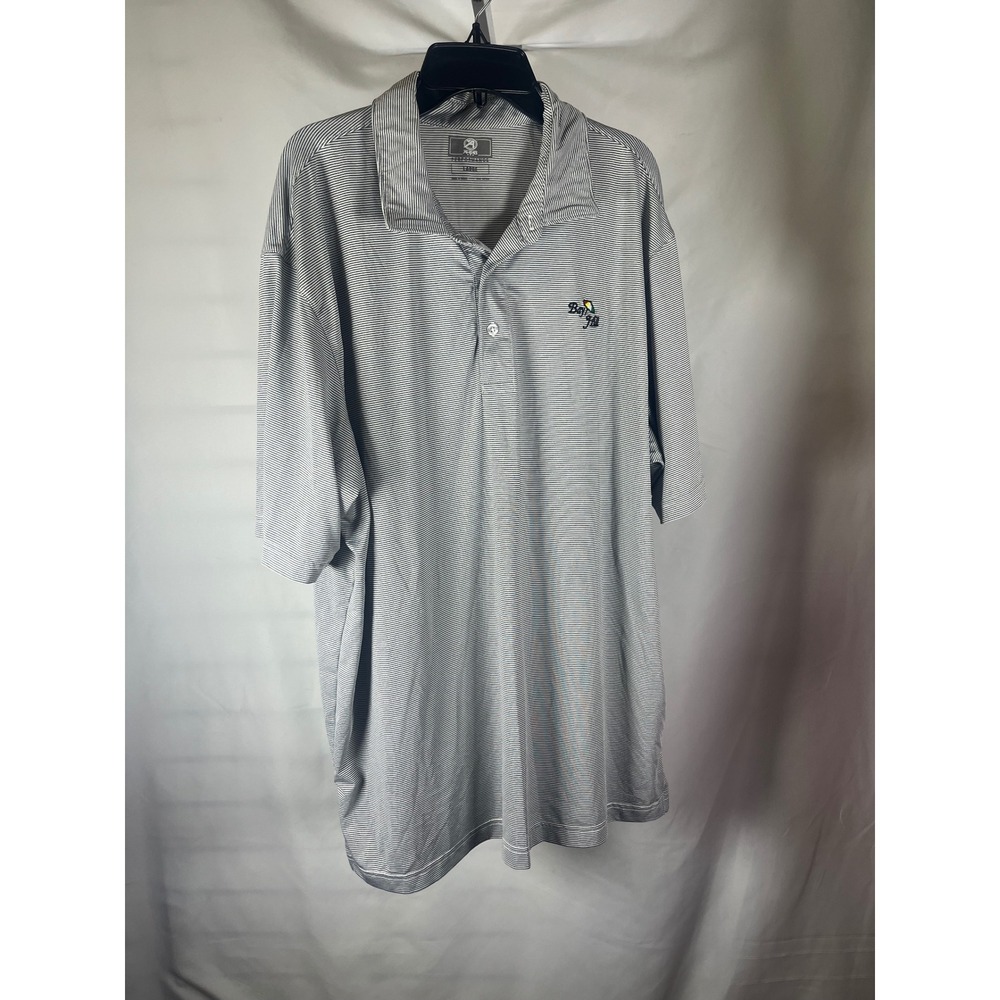 Ahead USA Bay Hill Arnold Palmer Golf Polo‎ Shirt Mens Large Gray White Striped